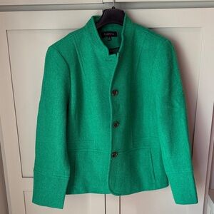 NWOT Talbots Vibrant Green Lined Jacket SZ 16 Never Worn. Beautiful color!